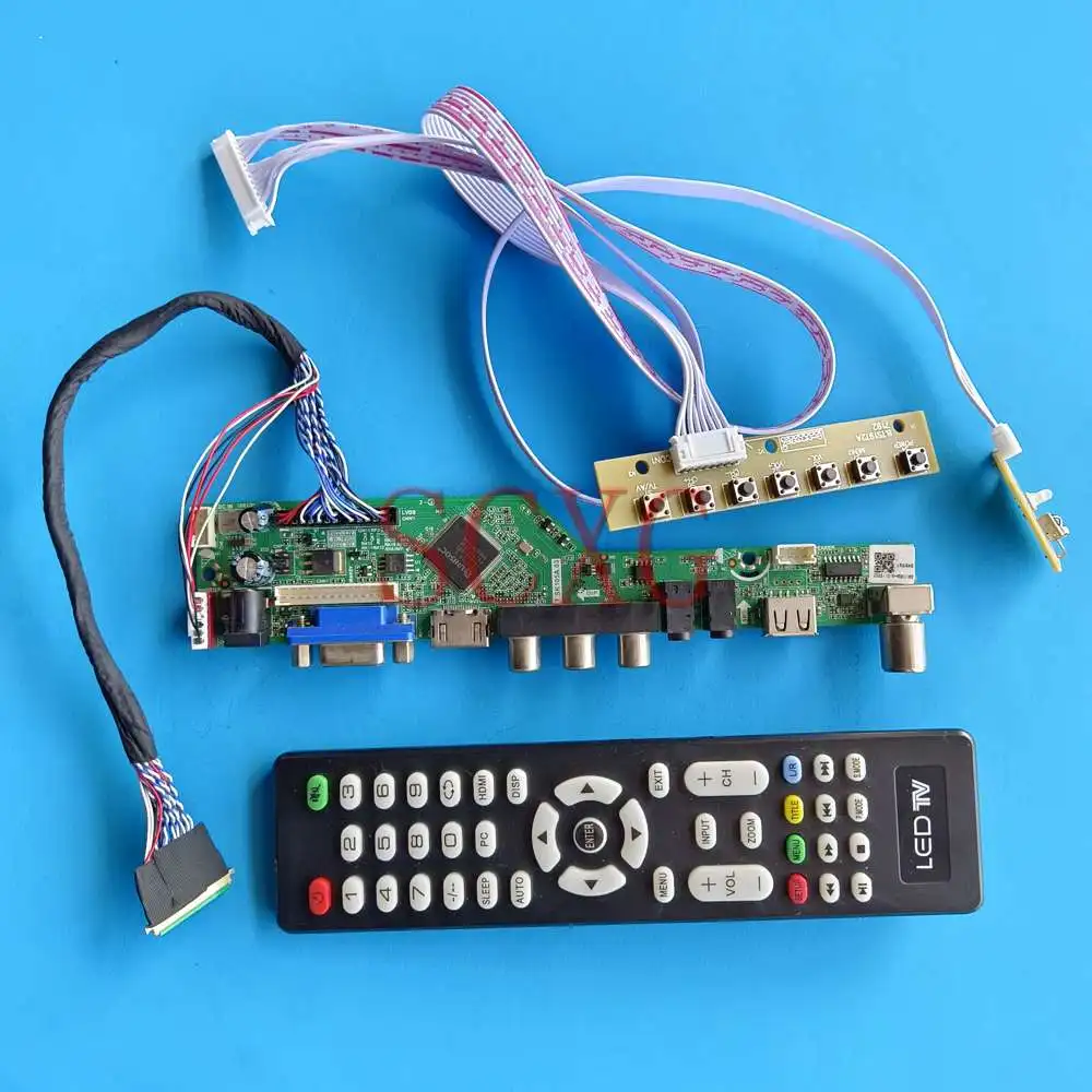 

LED LCD Controller Board DIY Kit For LP156WH3-TLS2 LVDS 40 Pin 15.6" 1366 768 Screen HDMI-Compatible VGA AV USB TV Analog Signal
