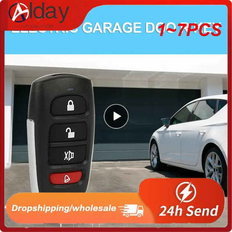 

1~7PCS 433Mhz Copy Remote Control Auto 4 Channe Code Garage Gate Door Garage Door Control Duplicator Portal Remote Control Key