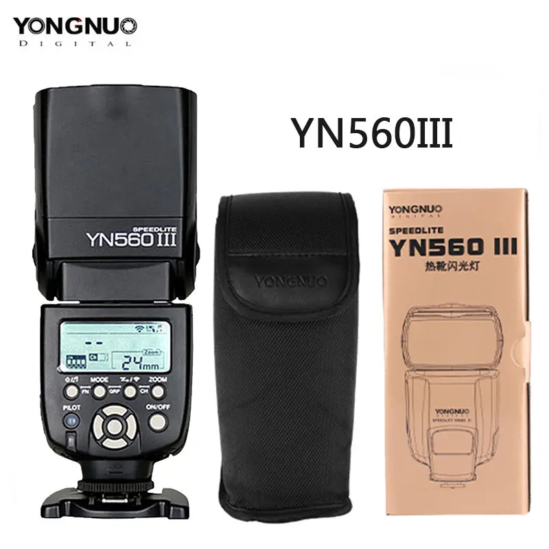 

Беспроводная вспышка YONGNUO YN560III YN560 III Speedlite для Canon Nikon Olympus Pentax Fuji SLR DSLR Camera Flashlight