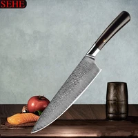 sheh 8 inch chef knives high carbon chinese vg10 67 layer damascus kitchen knife stainless steel gyuto knife rosewood handle