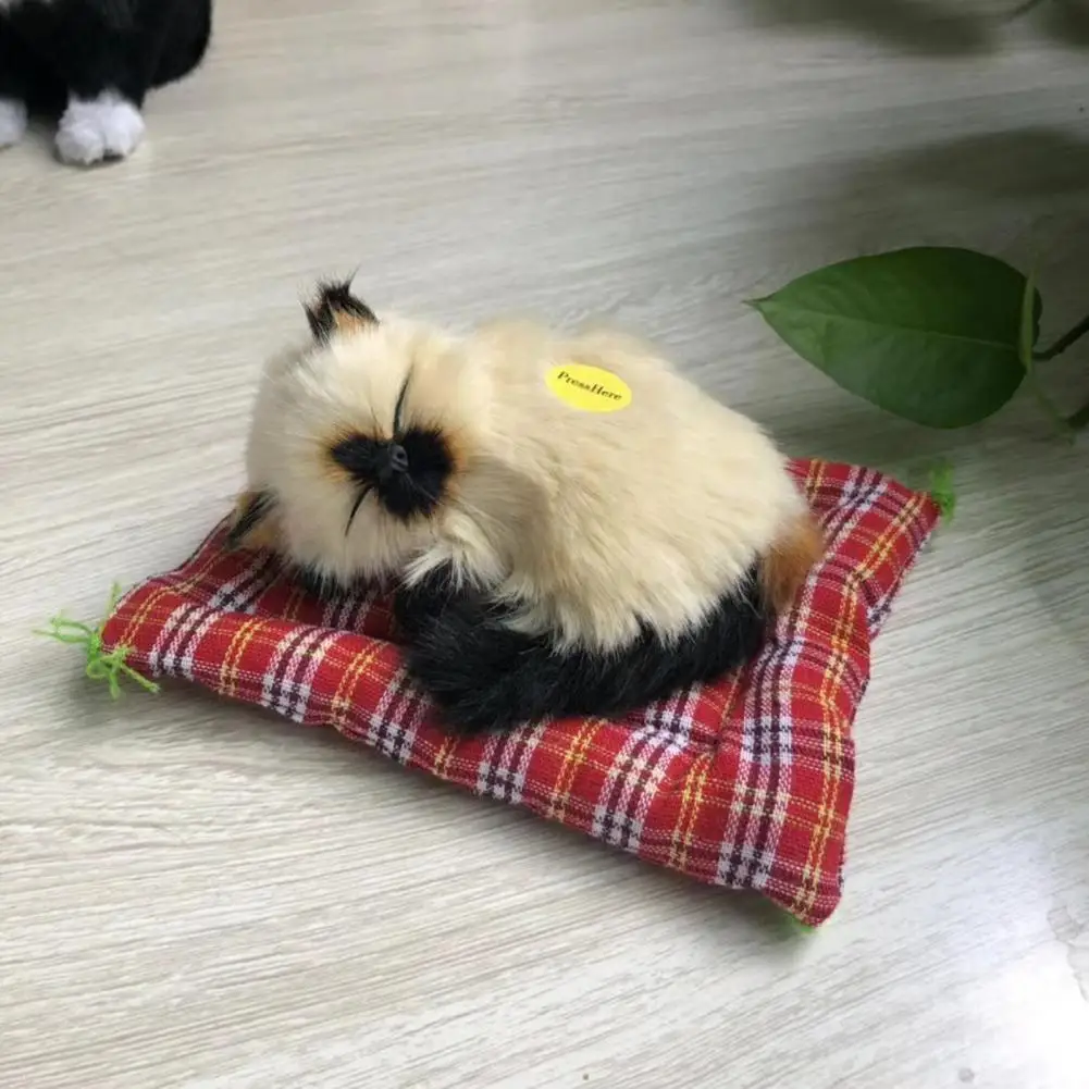 Имитация спящего кота фигурки Mew котенок мягкие плюшевые игрушки кошка кукла
