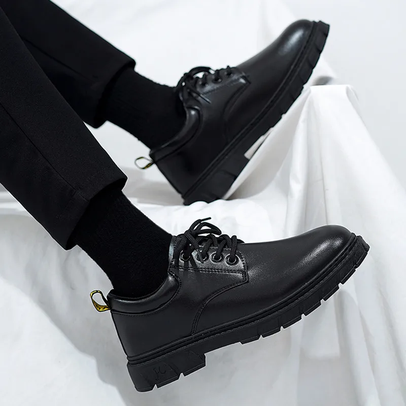 

Men's Shoes Summer British Style Business Formal Casual Leather Shoes Men's Black Suit Bridegroom Wedding Soft Bottom Fashionabl
