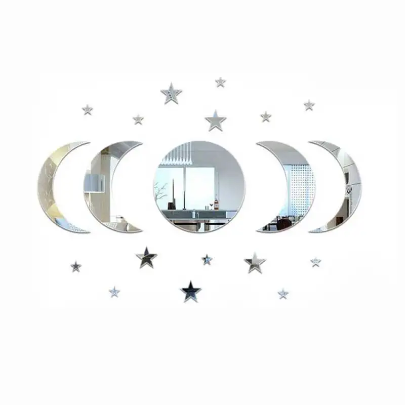 

20 шт. Акриловые наклейки звезды и луна для стен