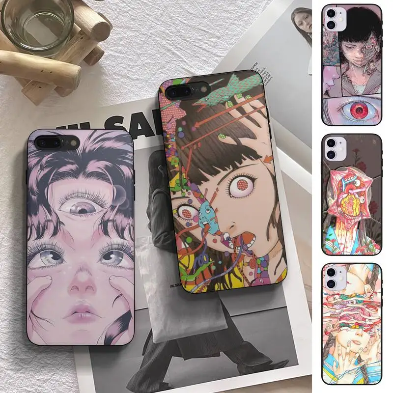 

Shintaro Kago Horror Cartoons Phone Case Fundas Shell Cover For Samsung A51 A52 A71 A72 A80 A91 A20E A32 A31 A21 A11