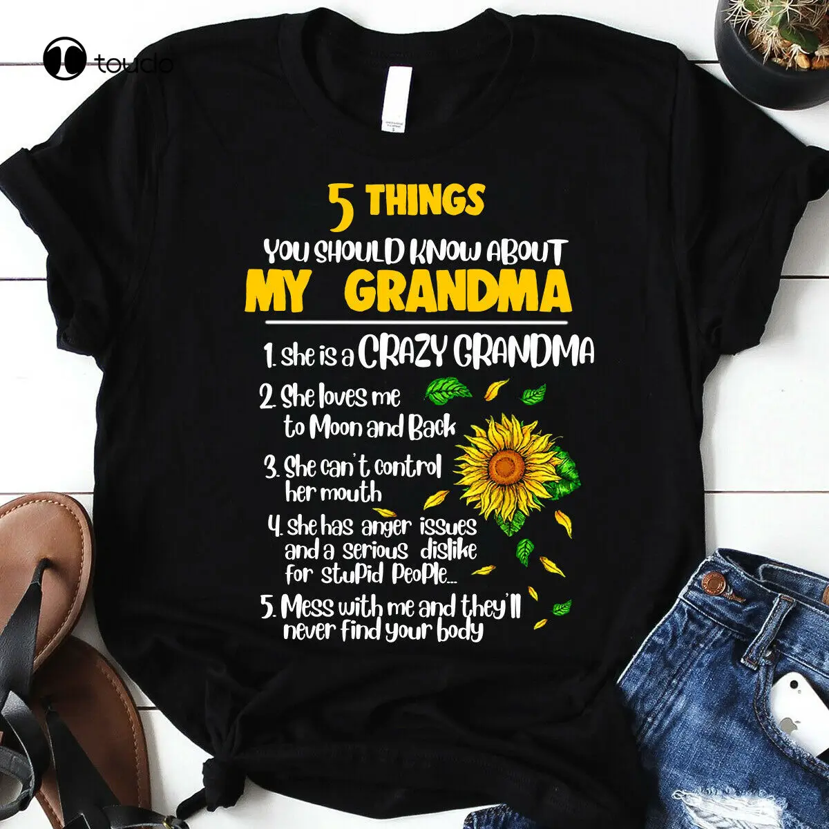 

5 Things You Should Know About My Grandma Sunflower T-Shirt Loving baseball shirt
