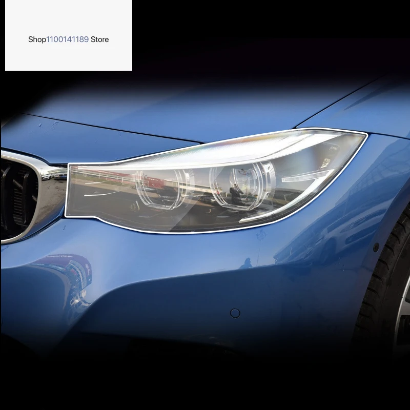 

For BMW F34 3GT 2013-2018 Car Headlight Protective Film Front Light Anti-scratch Cover TPU Transperent Accessories