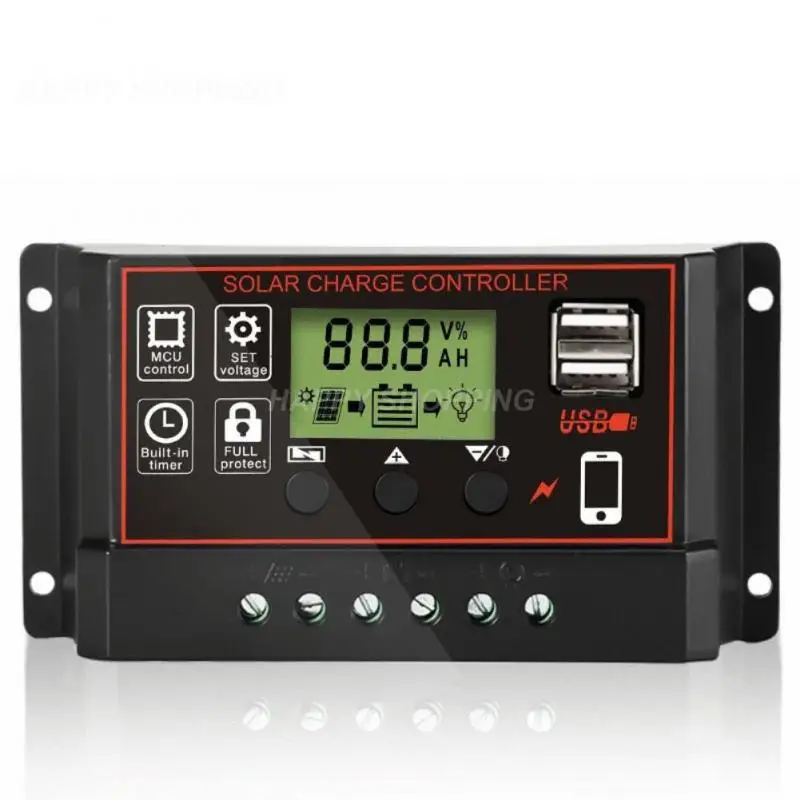 

Solar Ventilation Systems 12v/24v Auto 10a 20a 30a With Dual Usb 5v Intelligent Lcd Display Pwm Solar Charge Controller Solar