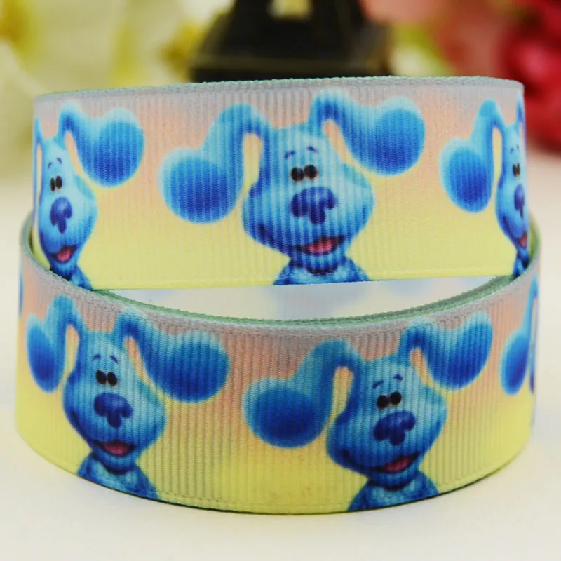 

22mm 25mm 38mm 75mm blues clues Cartoon Character printed Grosgrain Ribbon party decoration 10 Yards X-05206
