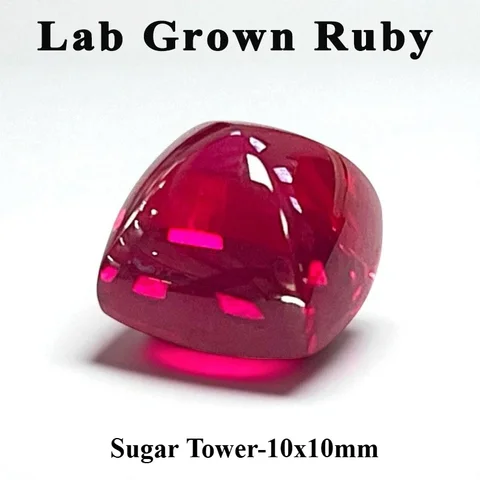 Лабораторный рубин VVS1 голубовато-красного цвета