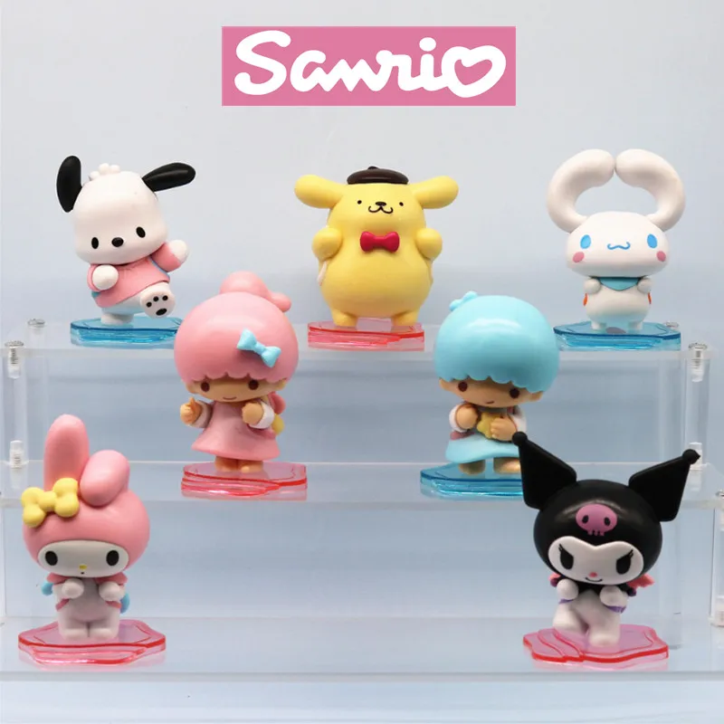 

Sanrio оригинальная новая серия продуктов Mymelody Kuromi Cinnamoroll милая игрушка модель ручной работы домашняя мебель детские подарки