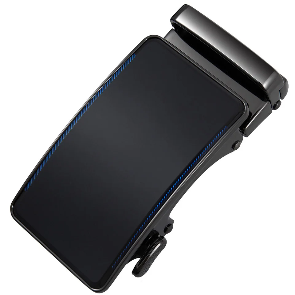 

New Luxury Brand Design Zinc Alloy Belt Buckle Fashion Trend Business Men's Card Slot Belt Automatic Buckle Black 2106S