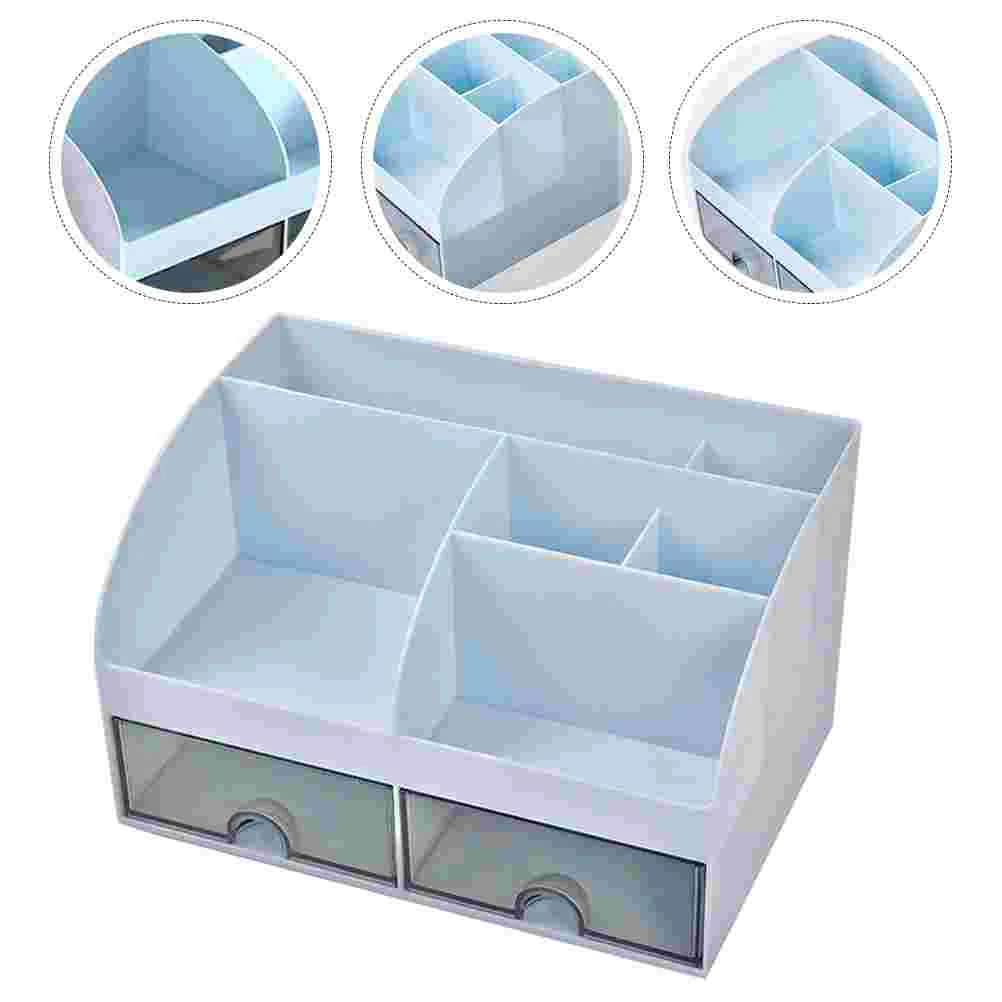 

Organizer Storage Box Office Desktop Desk Container Holder Stationery Case Pen Sundries Tabletop Tape Coffee Organizing Drawer
