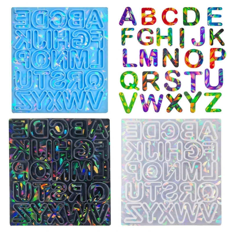 

Блестящий алфавит, Фотографическая смола, форма для эпоксидной смолы, ручная работа, сделай сам, серьги, подвеска, форма для рукоделия