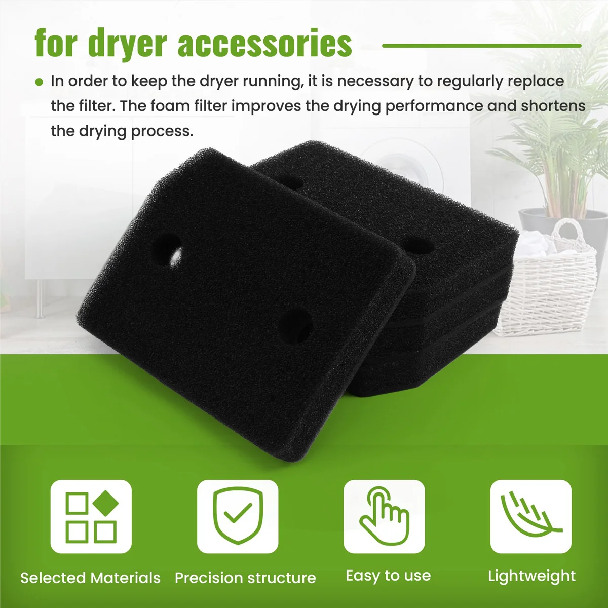 Сменный фильтр сушильной машины из 4 шт. для Miele 9164761 Коврик фильтра с тепловым