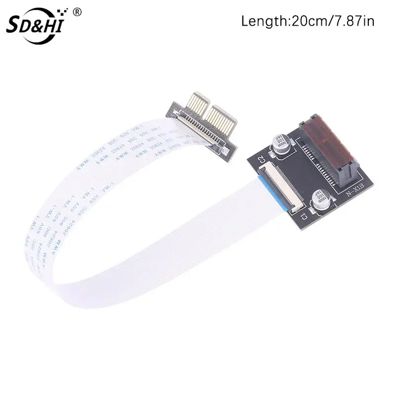 

Малый разъем PCI-E 3,0 Кабель-адаптер Звуковая карта PCIe1 X FPC PCI-E Экспресс-Райзер Удлинительный кабель 90 градусов