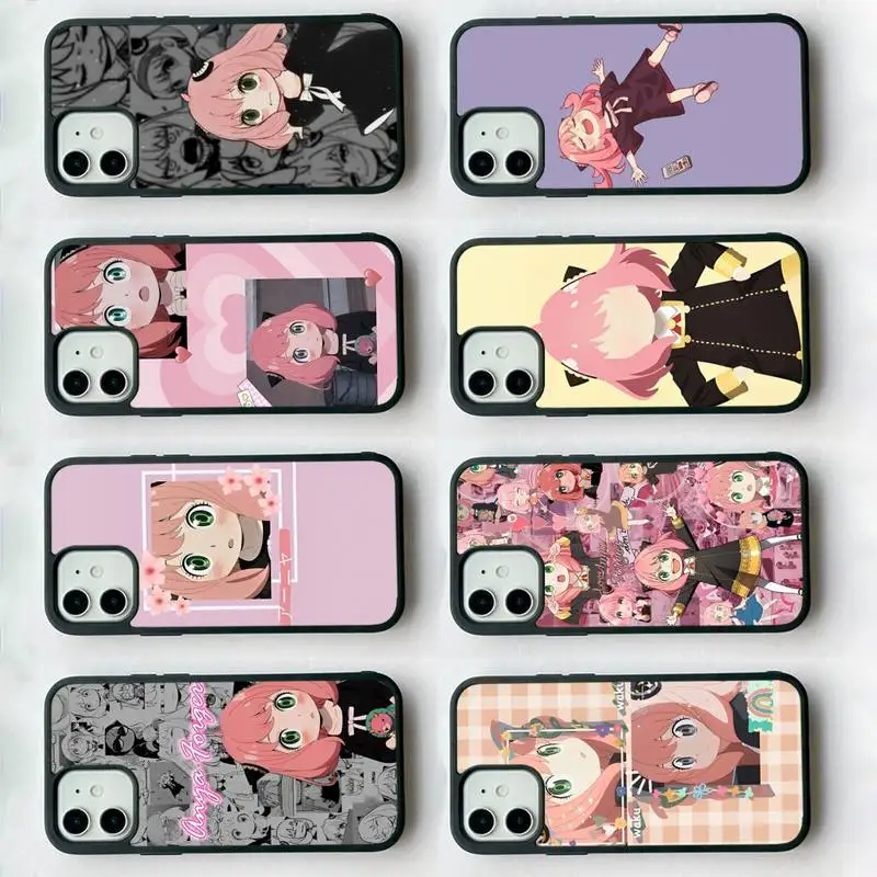

MaiYaCa Anime Anya Forger Phone Case Silicone PC+TPU Case for iPhone 11 12 13 Pro Max 8 7 6 Plus X SE XR Hard Fundas