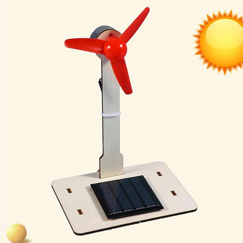 DIY Solar Fan Motor Science Experiment Projects Solar Powered Fans Panel Kit Educational Puzzle Toys