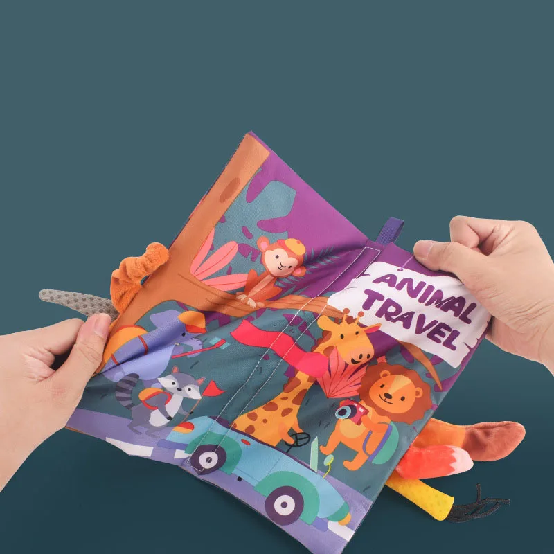 

Детские книги 0-12 месяцев, Обучающие 3D Детские Книги для младенцев, малышей, новорожденных, раннего развития, игрушки с хвостом животных