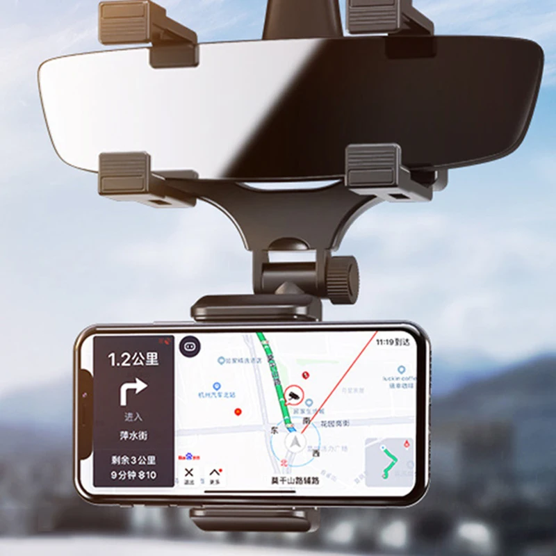 universal 360 rotatable car rearview mirror mount stand holder stand cradle for cell phone gps car rear view mirror bracket free global shipping