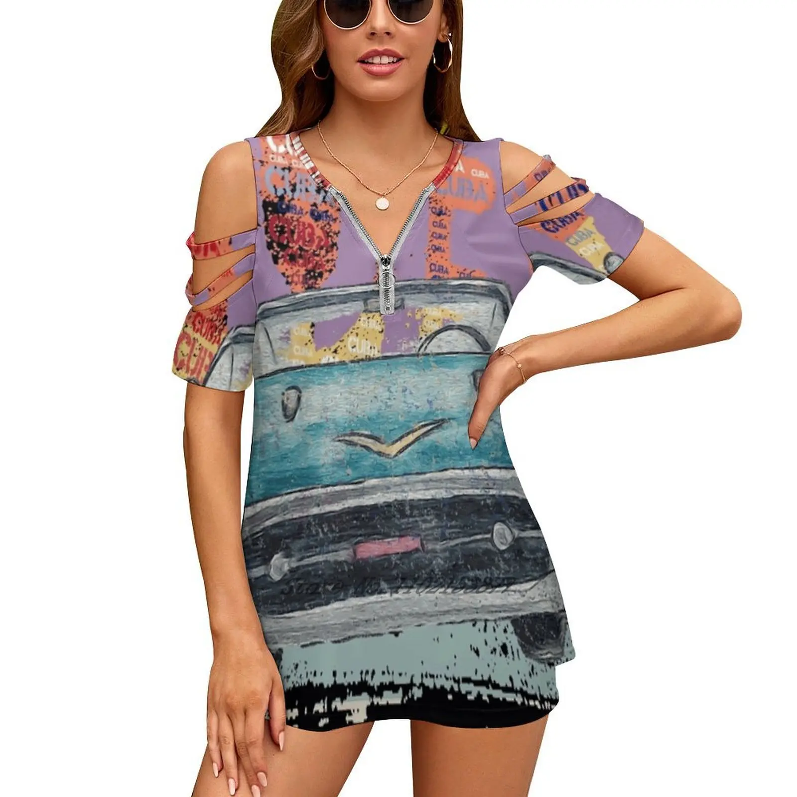 Куба Гавана классическая автомобильная винтажная рубашка подарок фанатам Кубы