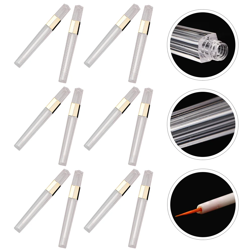 

6Pcs Creative Eyelash Growth Liquid Tube Empty Mascara Tube 3ml Liquid Bottle