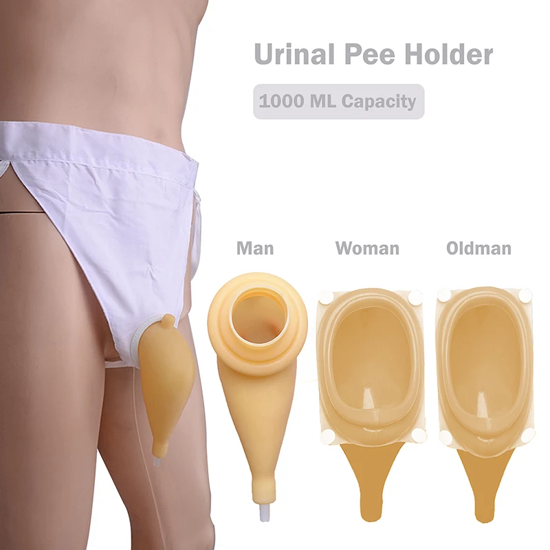 

3 Types 1000ml Reusable Male Female Urine Bag Urinal Pee Holder Collector For Urinary Incontinence for Traveling Camping