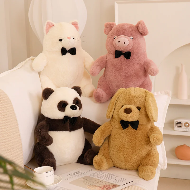 

Милая розовая свинка, панда, собака, кот, плюшевые игрушки, кавайные мягкие куклы-животные, мягкая плюшевая подушка для детей, подарок на день рождения для девочек, 25/35 см