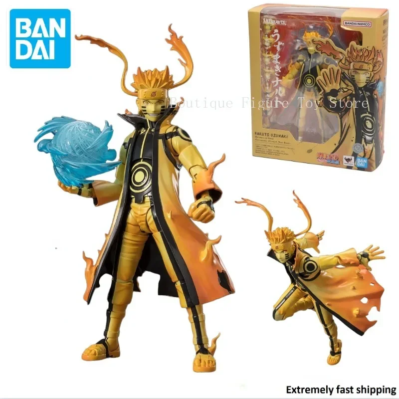 В наличии оригинальная фигурка Bandai S.H.Figuarts NARUTO Uzumaki Naruto Kyuubi аниме-модель игрушка