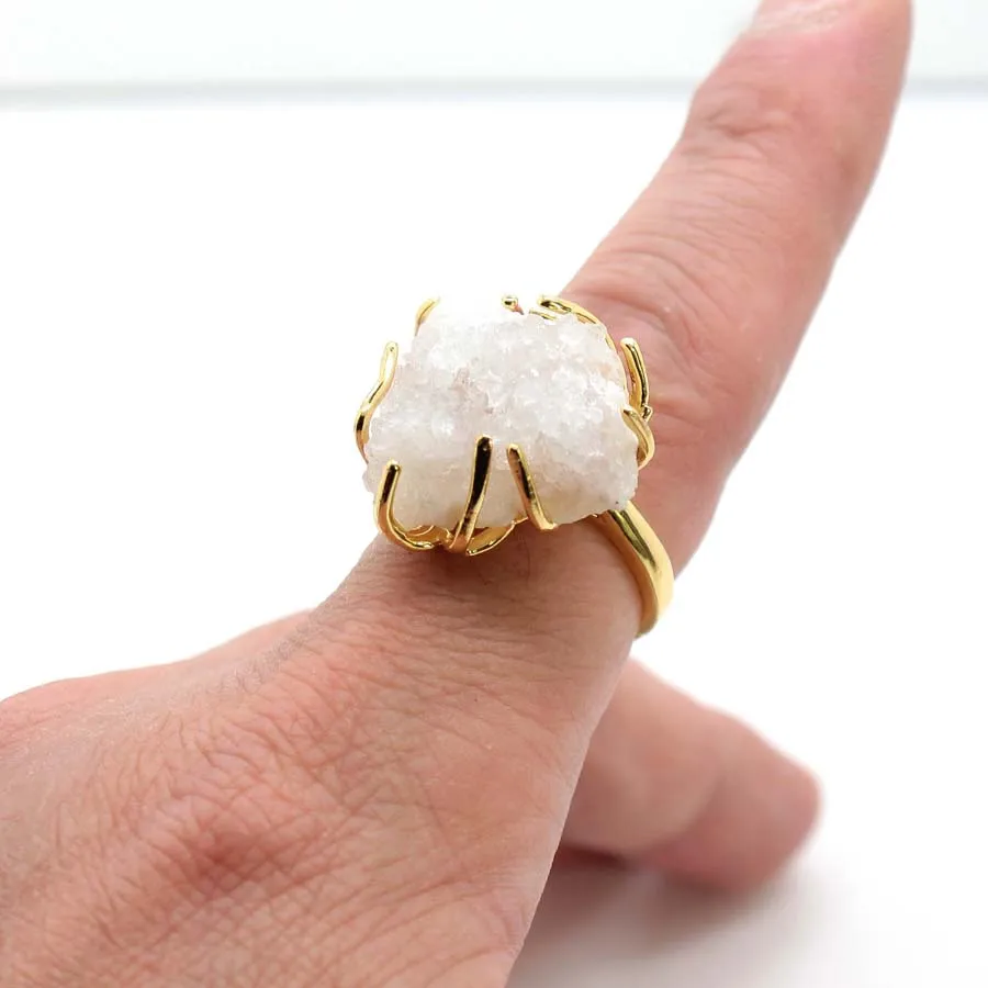 Красочные кольца с хрустальным камнем для женщин и мужчин натуральные