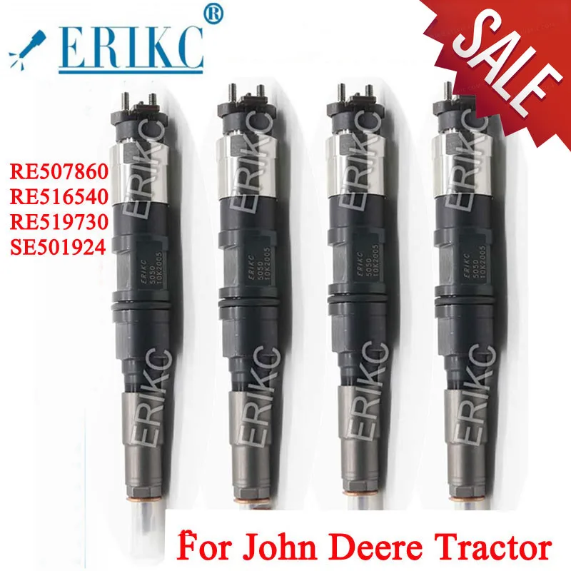 ERIKC 4шт 095000 -5050 Топливная форсунка -5051 -5052 для John Deere RE 516540 519730 507860 ПОДЛИННЫЙ И