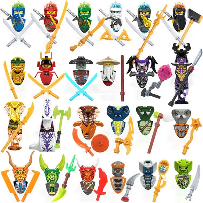 Figuras de bloques de construcción Ninja Master of Spinjitzu Cole Zane, Mini muñecos con Super muchas armas, juguetes para niños, regalo