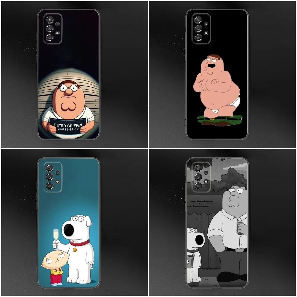 Чехол для телефона P-PeterS Family G-Guy Samsung S24 S23 S22 S21 S20 S10 S10E S9 Plus FE Note 20 Ultra 10 9 черный