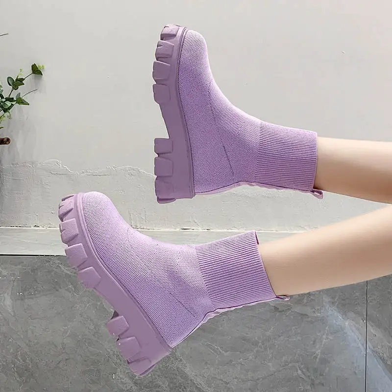 

Stockings Womens Running Shoes Dad Platform Sports Shoes Woman Single Running Sneakers Sneaked Basket Sport Top Tennis Chassure