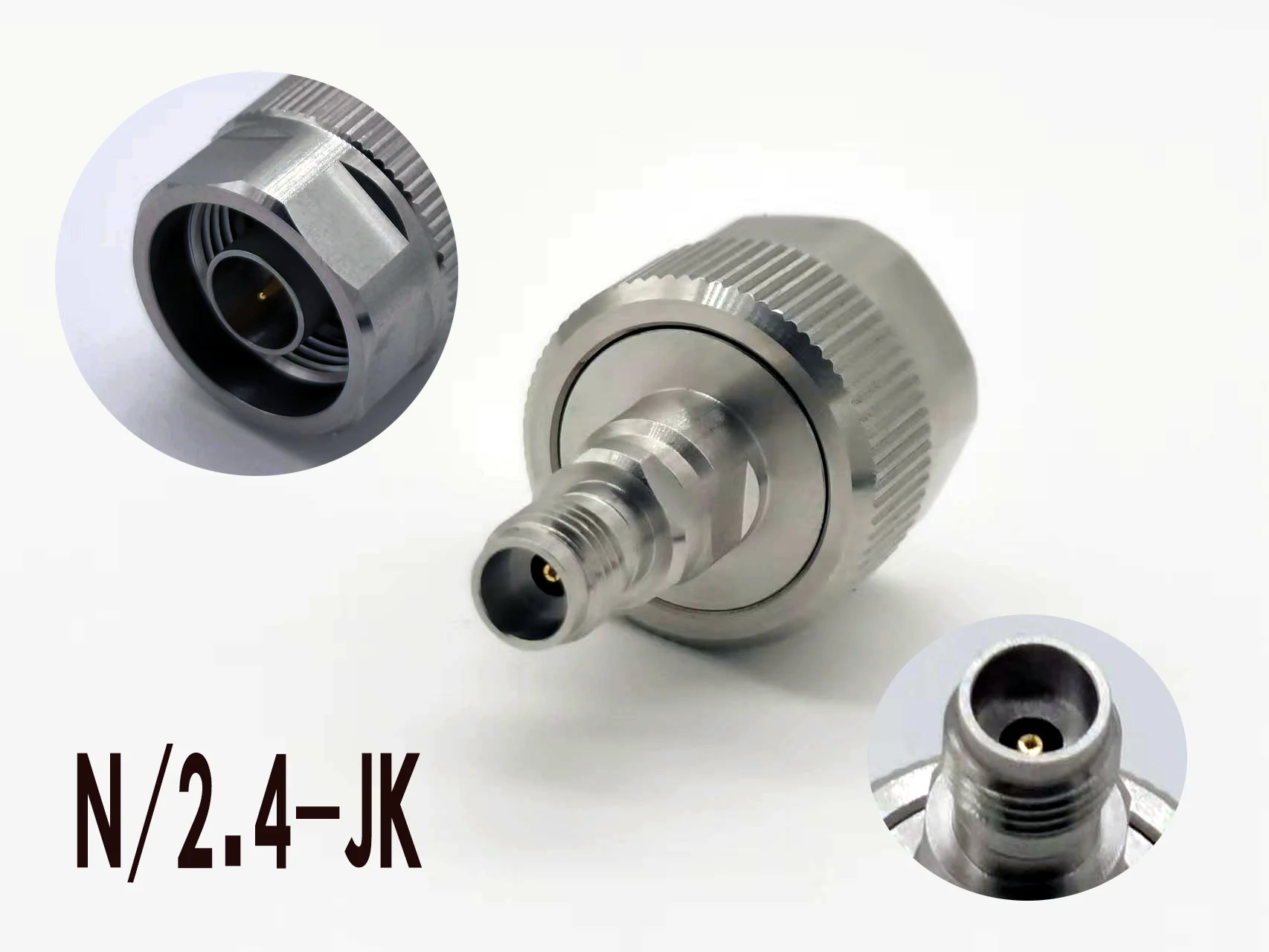 N/2.4-JK RF Millimeter Wave RF Adapter N/2.4mm-KJ  Female to Male Precision Adapter