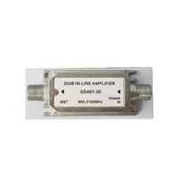 20db in line amplifier 950 2150mhz connect lnb and media player