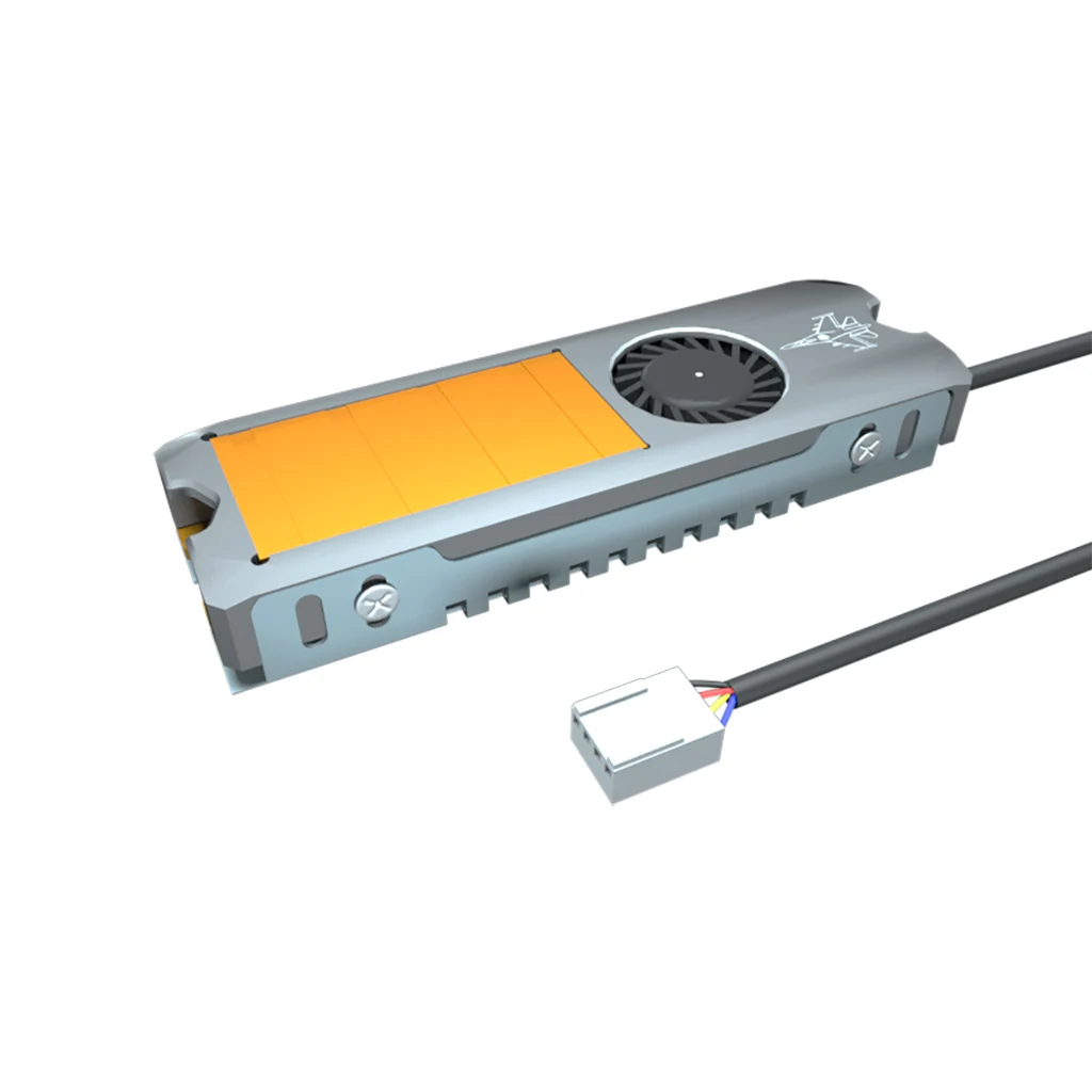 

M.2 for NVME NGFF 2280 SSD Heatsink Radiator Thermal Cooling Pad with PWM Temperature Controlled Fan Heatsink for Desktop PC
