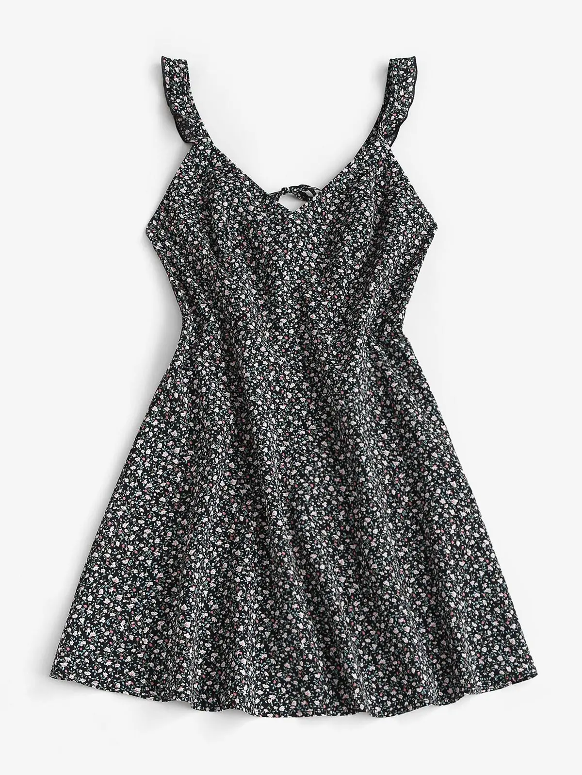 Женский сарафан с принтом и завязкой сзади