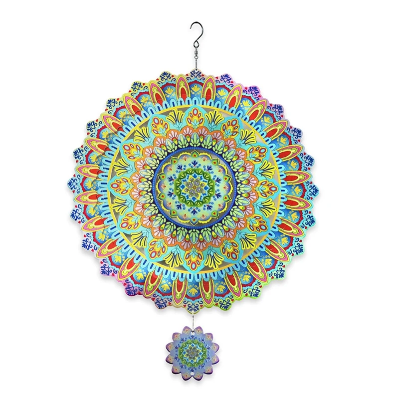 

12-дюймовые шпиннеры для украшения дома и сада, уличные украшения для двора и двора, красочное украшение, подарок для подвешивания