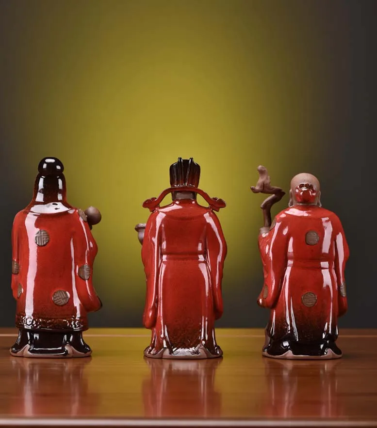 Керамические украшения с тремя звездами для счастья богатства и долговечности