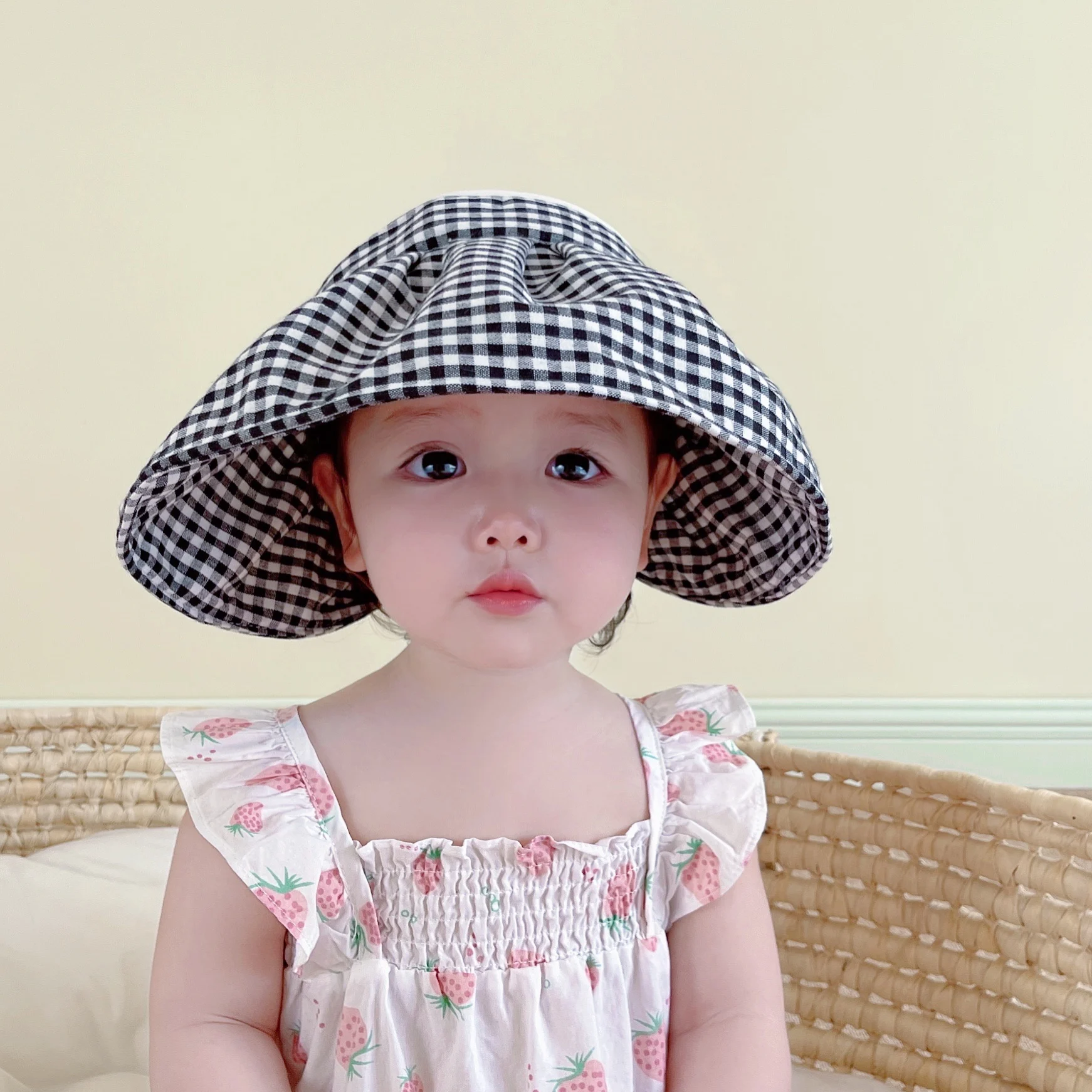 

Шапка-Панама с милыми ушками для детей, хлопковая, на возраст от солнца 1,5-5 лет