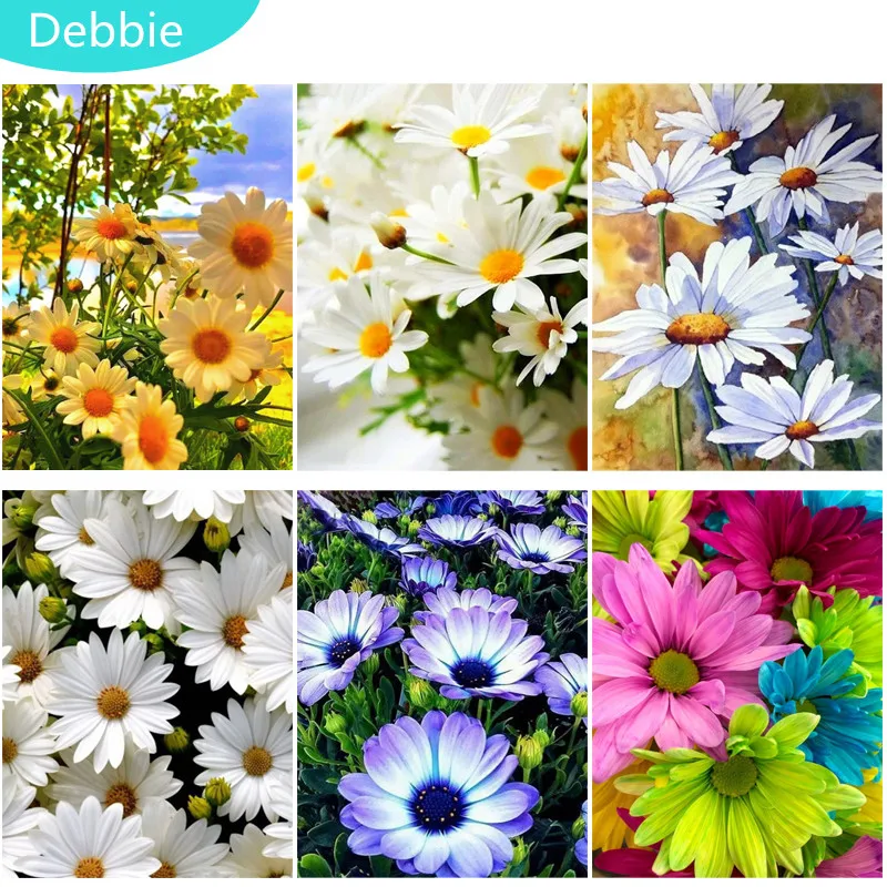 

5D Diamond Painting Daisy Picture Diy Rhinestone Diamond Mosaic Flowers Full Diamond Embroidery Cross Stitch Kit Handicraft