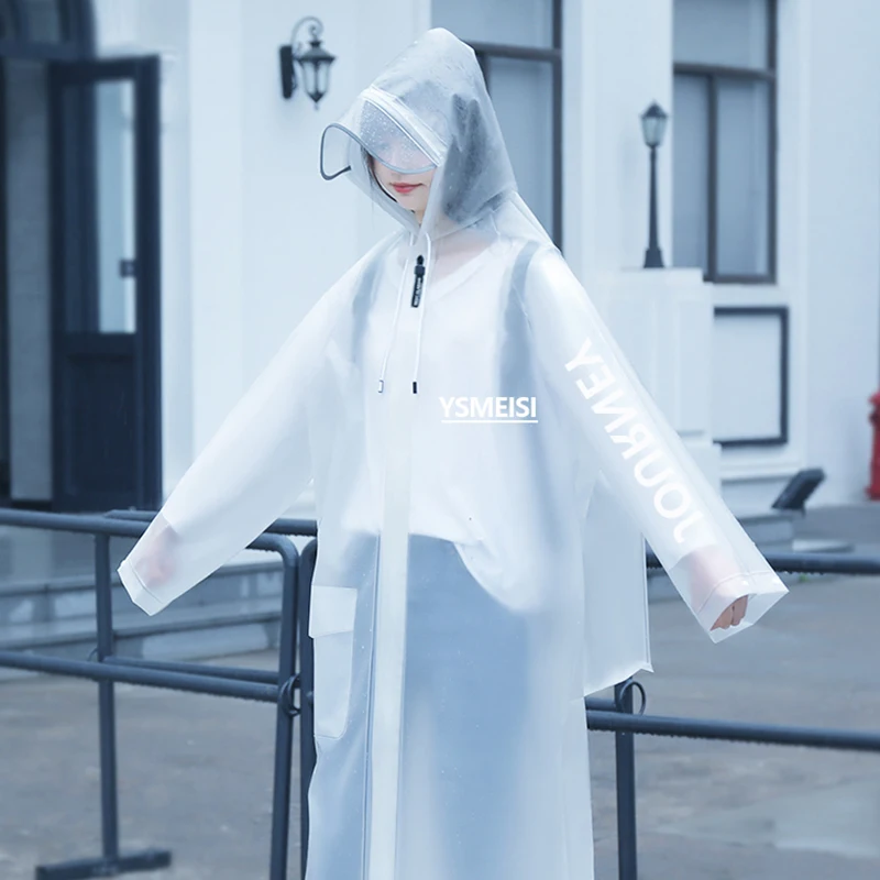 Водонепроницаемая ветровка длинный дождевик мужской мото прозрачный