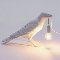 table lamp wall light lamp personality creative bedroom bedside animal shape bird resin retro decoration with light source plug