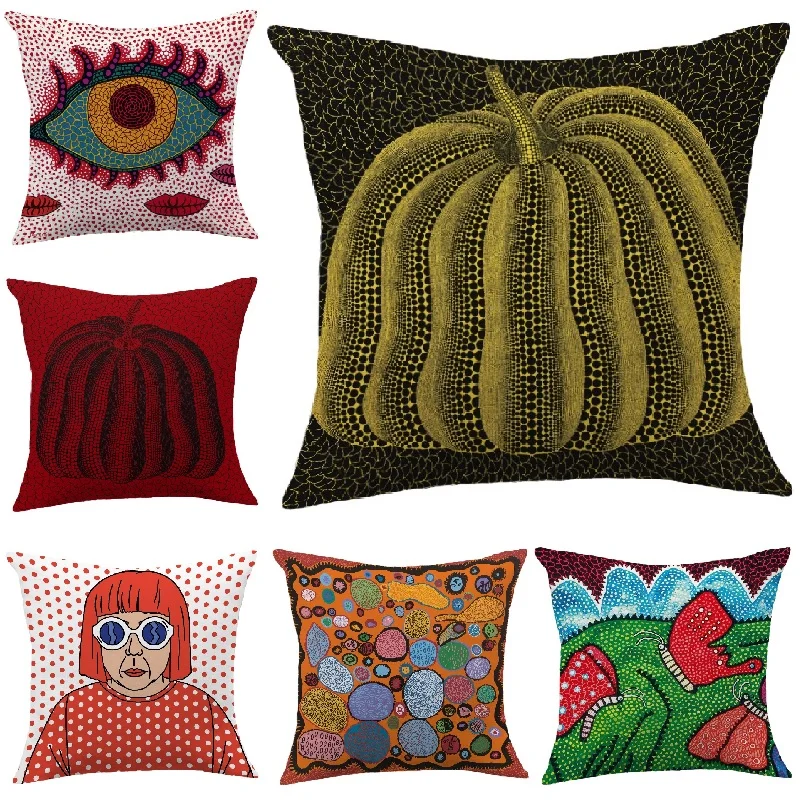 Yayoi Kusama художественная Подушка Чехол популярное искусство домашнее украшение