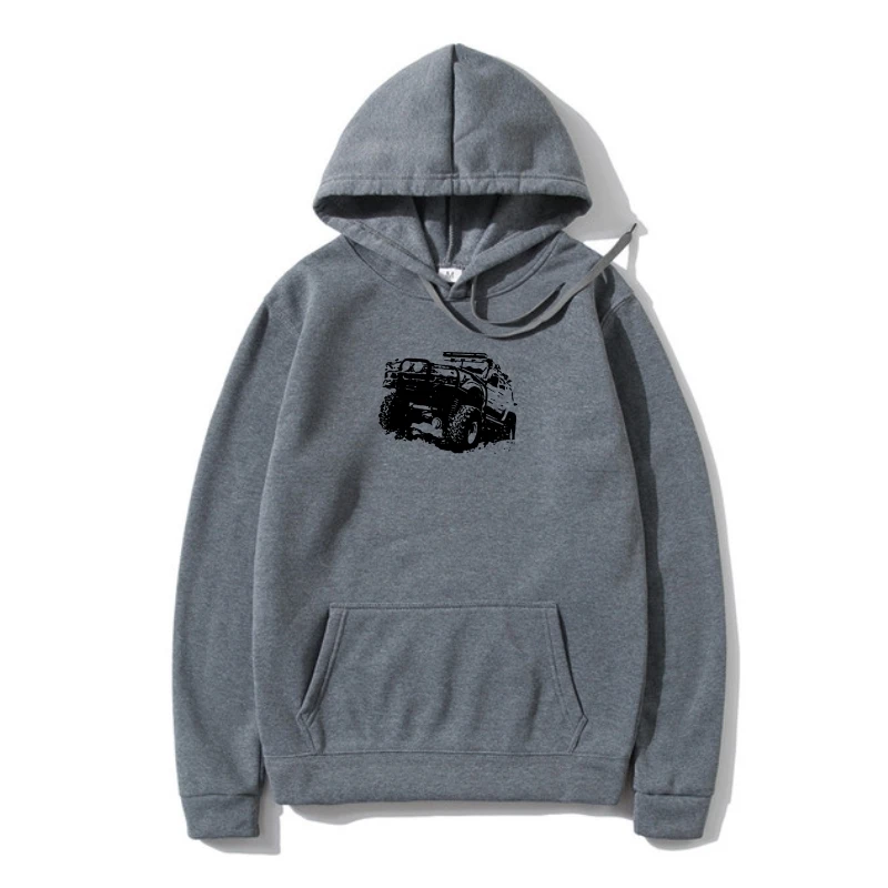 

for mans Funny Men 100% Cotton Outerwear white Black Hoody Off Road Fan Land Cruiser J80 Sof Cotton fashion summer Outerwear