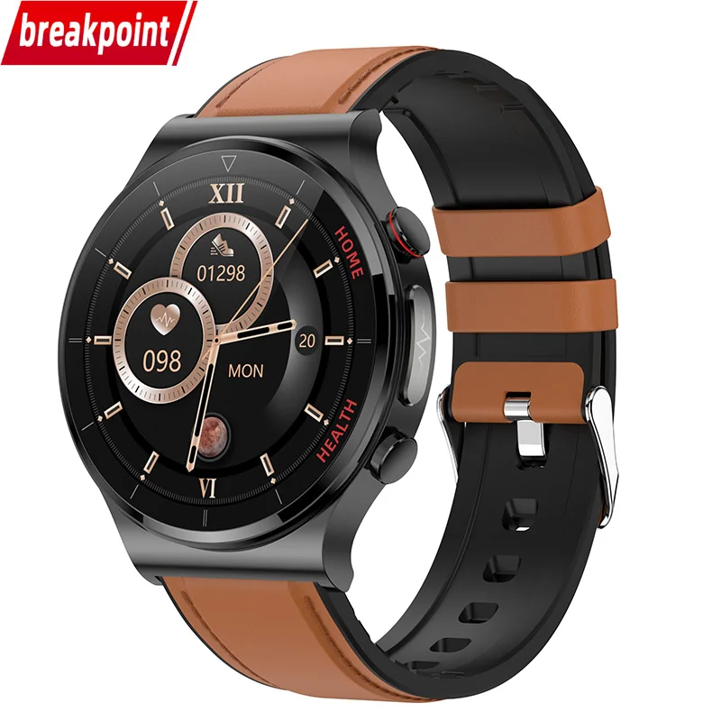 

Breakpoint Smart Watch Health Monitoring For Men Sport ECG PPG Blood Pressure Real Time Body Temperature Heart Rate Smart Watch