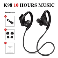 k98 waterproof bluetooth compatible earphone bass wireless headphone sports bluetooth compatible headphone with mic for iphone