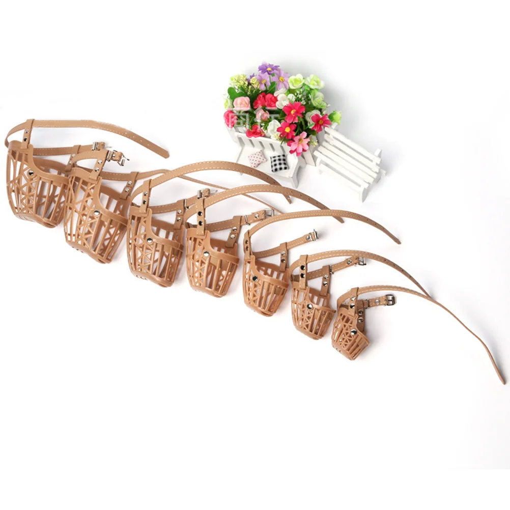 Пластиковая корзина для щенков регулируемая тренировочная намордник