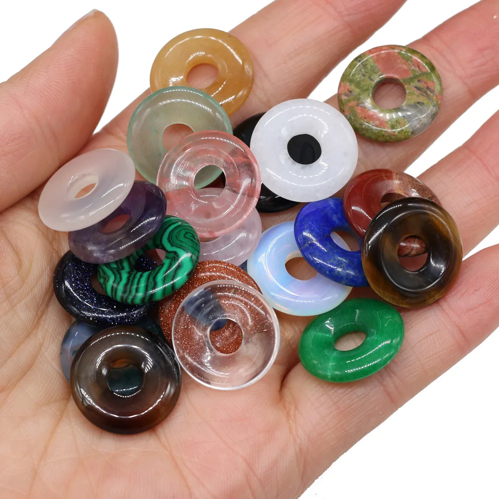

Natural Stone Quartz Crystal Opal Agates Shape Big Hole Beads Column Pendulum Pendant Necklace for Making Jewelry Wholesale