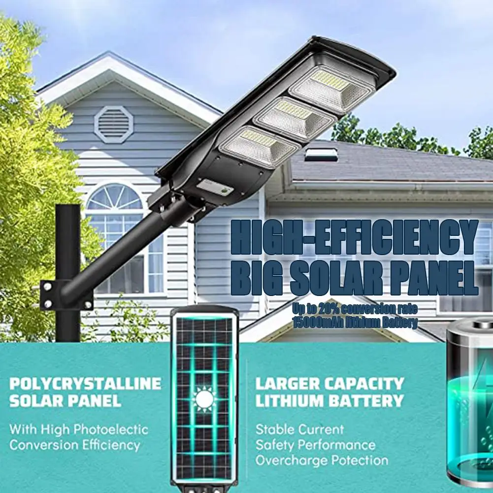 

Led Solar Street Lights 180 Degree Intelligent Light Control Outdoor Sensor Flood Lamp With Remote Control Free Shipping